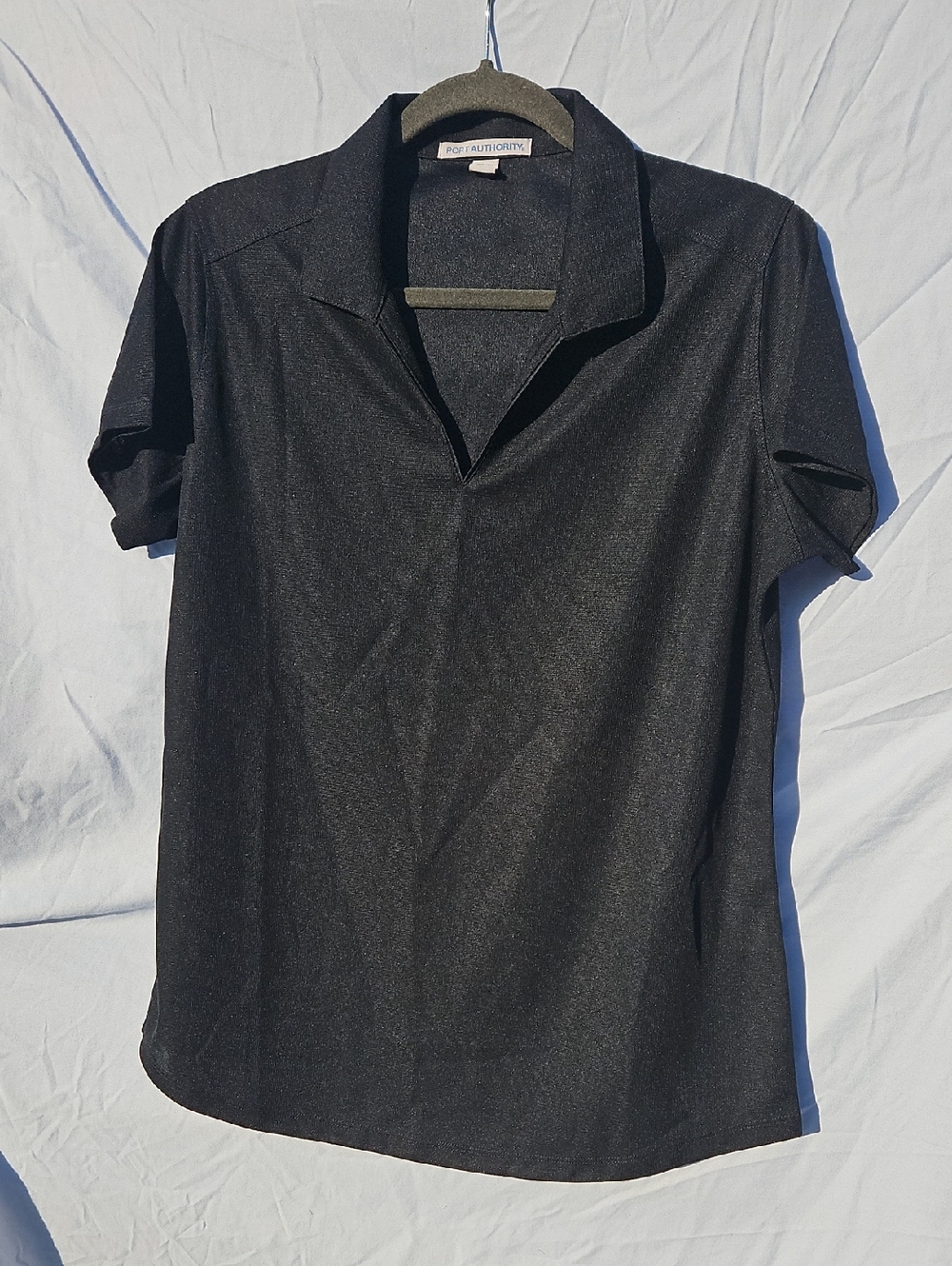 Port Authority Black Short Sleeve Women's Polo Size L